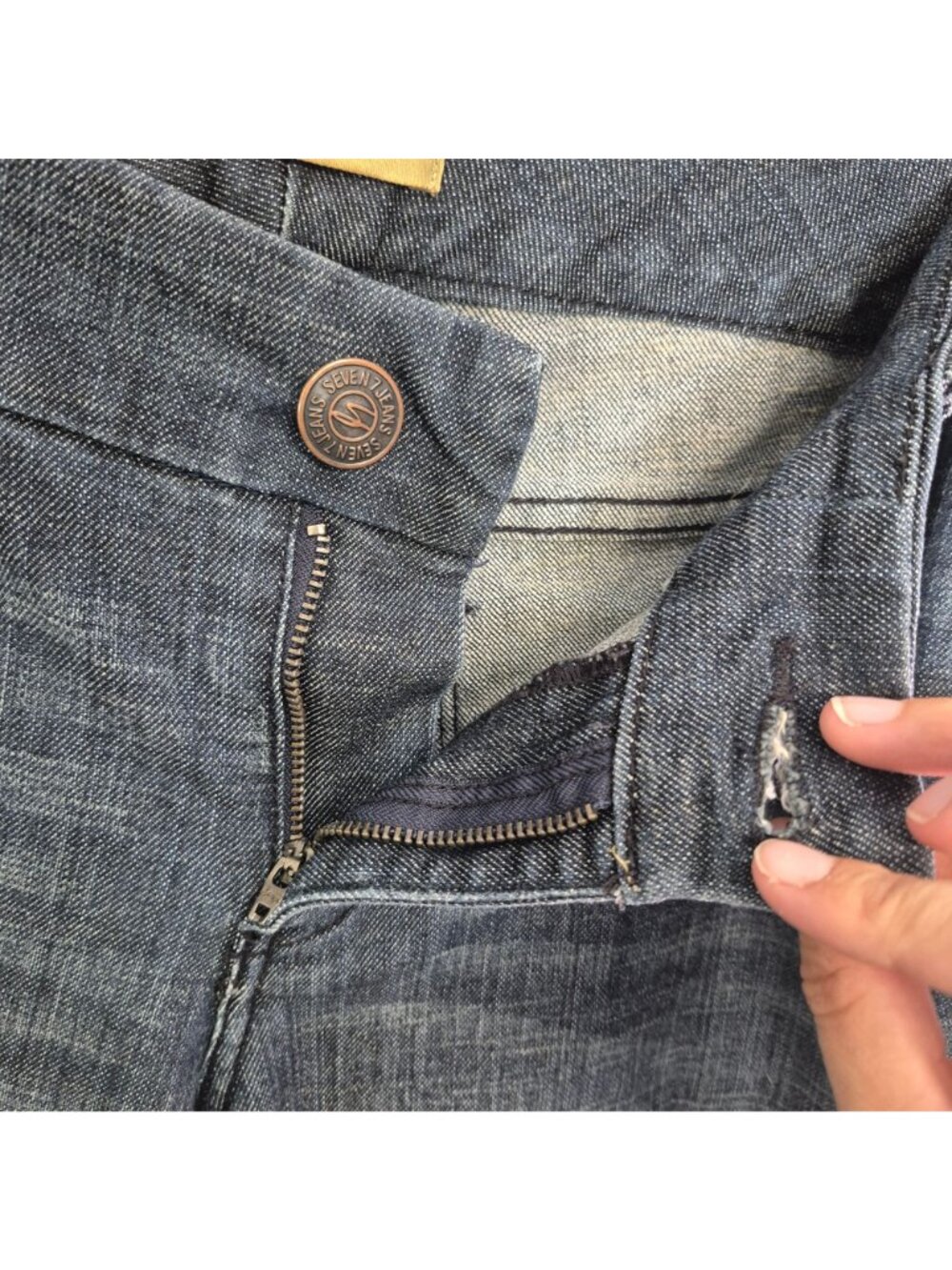 Seven7 Luxe Women's Bootcut Jeans With Back Studded Pockets Size 16 - Picture 4 of 8